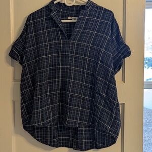 Blue Checkered Madewell Shirt SZ M